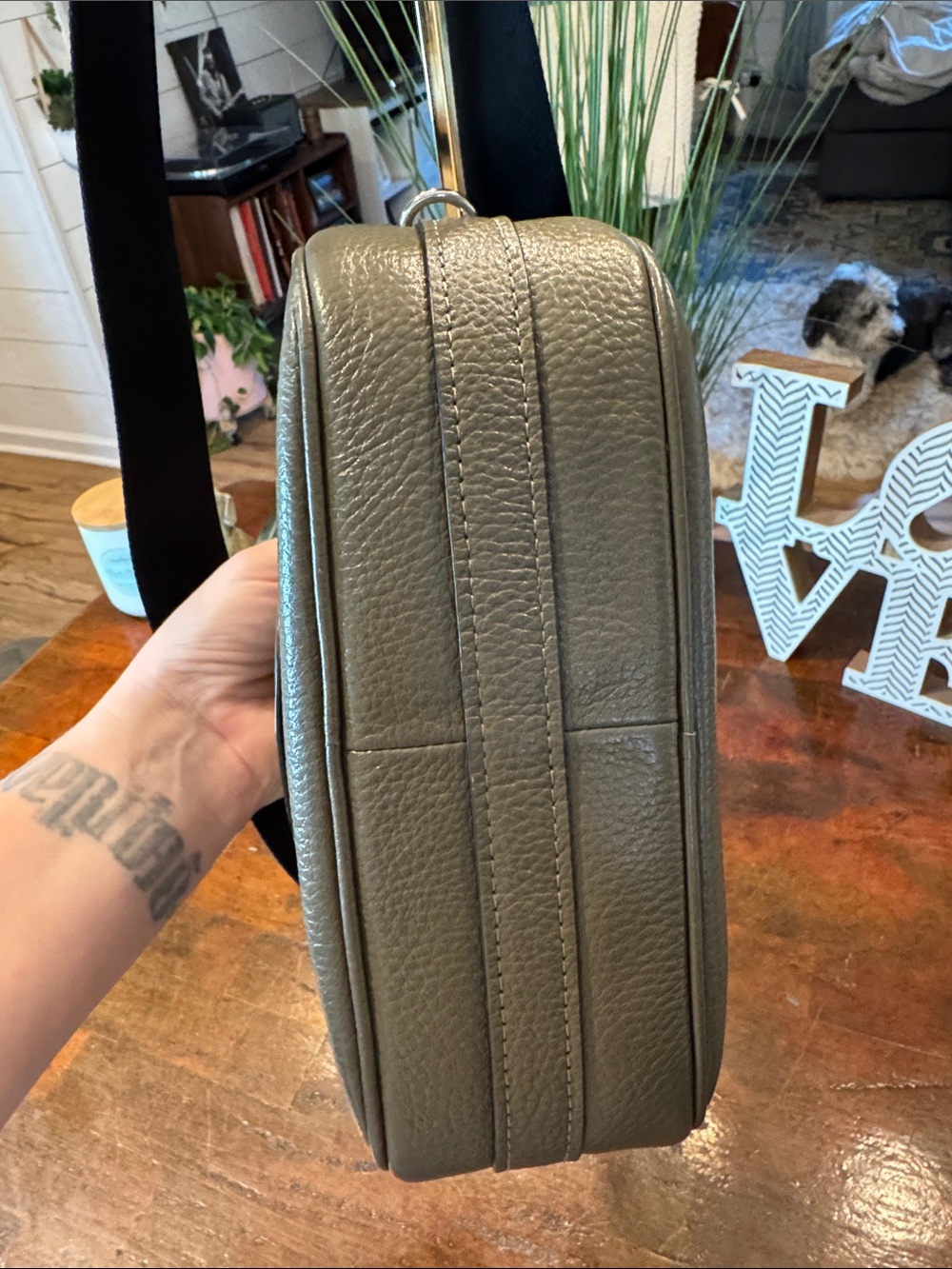 Coach Dempsey Pebbled Leather Camera Bag in Olive - Picture 5 of 13